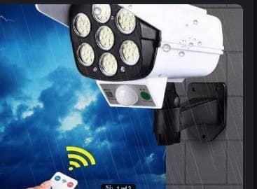 Solarna zidna LED lampa CL 877A sa 7 LED dioda, senzorom pokreta i daljinskim upravljačem
